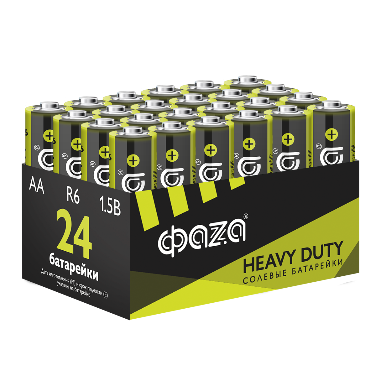 Элементы питания солевые  R 6 (AA) ФАZА Heavy Duty