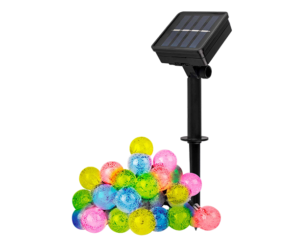 Гирлянда солнечная светодиодная SLR-G05-30M шарики, мультицв