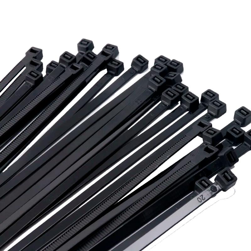 Стяжка кабельная (Хомут) 2,5x200-100BL PA6.6  черная (100 шт/уп) Jazzway