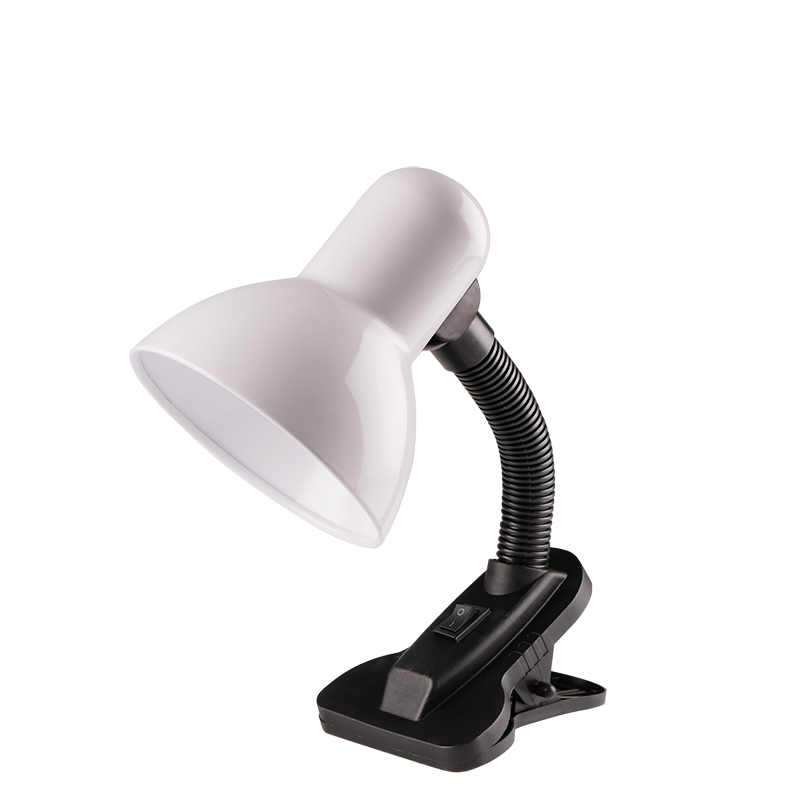 Светильник светодиодный настольный TBL-04, Е27 на прищепке белый ФАZА