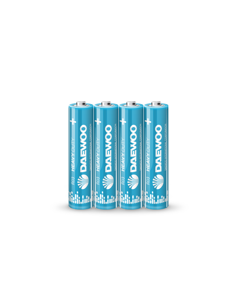 Элемент питания LR03 (AAА) DAEWOO солевая Heavy Duty, упаковка 4 шт.