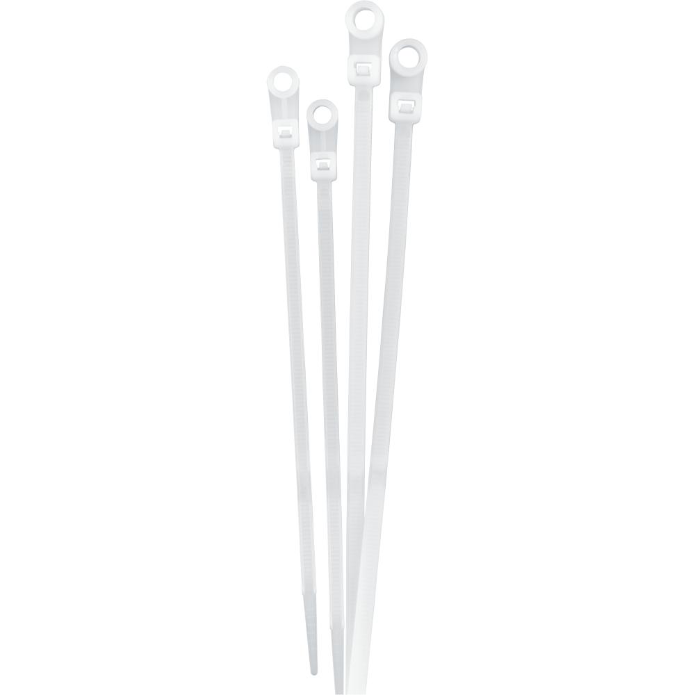 Стяжка кабельная (Хомут) под винт 3,6x100-100WH PA6.6 белая (100 шт/уп) Jazzway