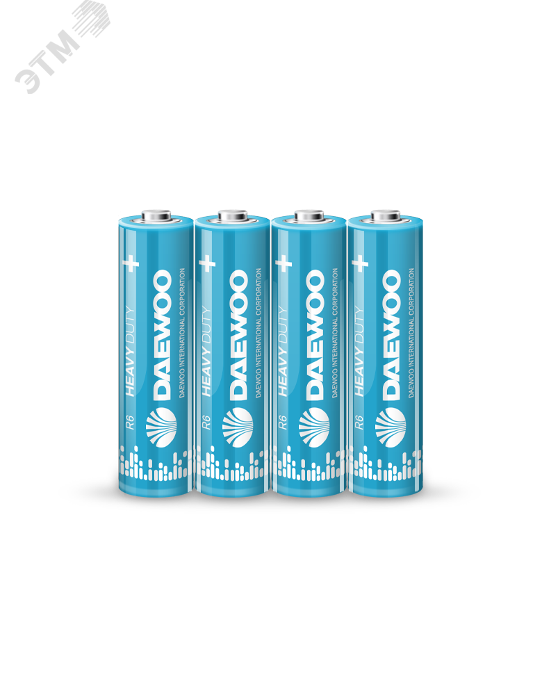 Изображение товара Элемент питания R 6 (AA) DAEWOO солевая Heavy Duty, упаковка 4 шт. (упак)