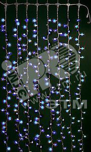 Электрогирлянда Занавес внутренний 625 микроламп 2.5х1.5 м синяя