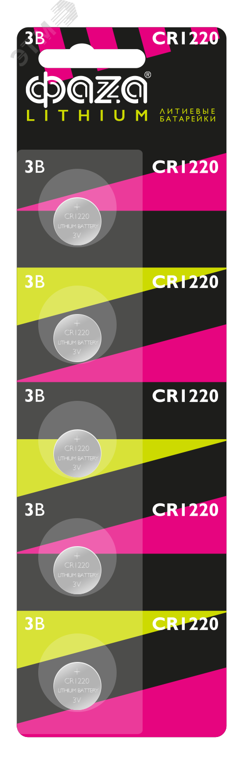 Изображение товара Элемент питания литиевый CR1220-B6 (шт)