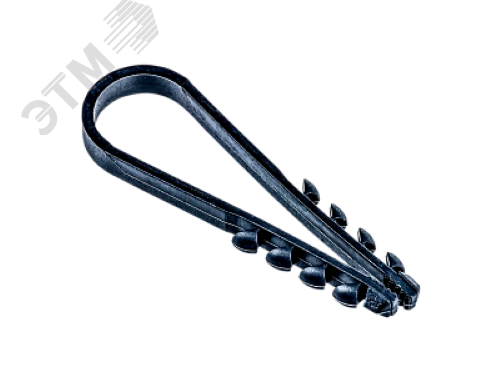 Изображение товара Дюбель-хомут для круглого кабеля черный 19-25 Jazzway (100 шт/уп) (упак)