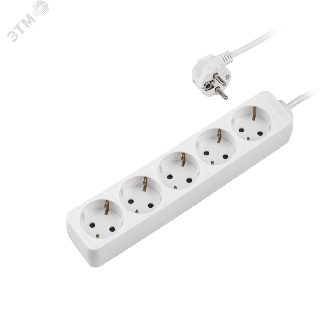 Изображение товара Удлинитель бытовой 5 розеток с заземлением ФАZА FTG-05-150 1.5 м