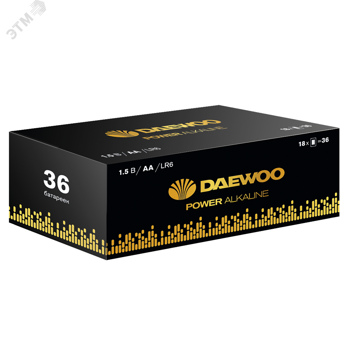 Изображение товара Элемент питания LR 6 (AA) DAEWOO Power Alkaline, упаковка 36 шт. (упак)