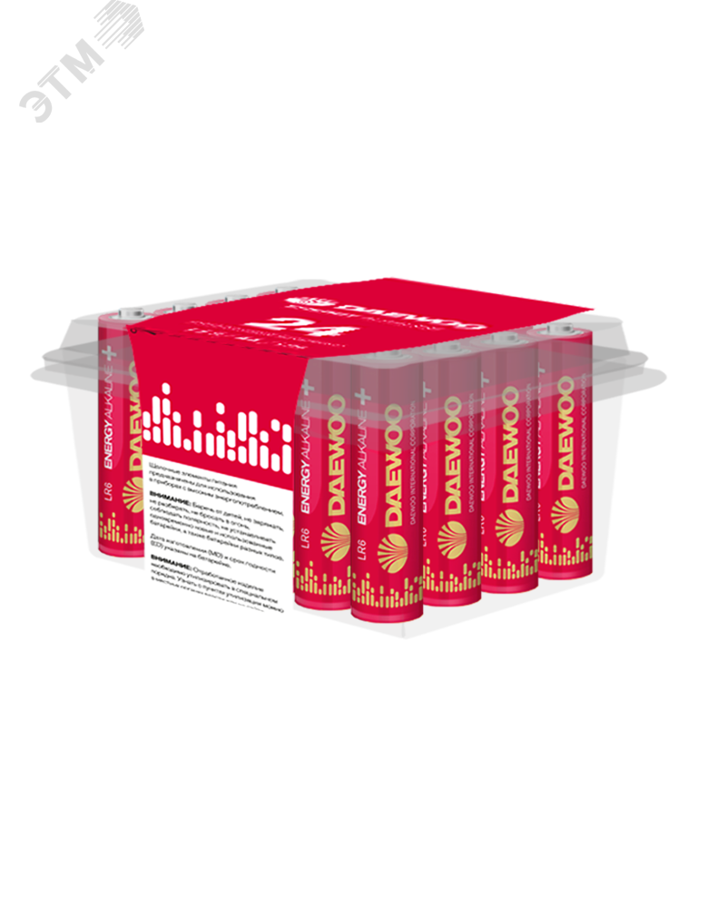 Изображение товара Элемент питания LR 6 (AA) DAEWOO Energy Alkaline, упаковка 24 шт. (упак)