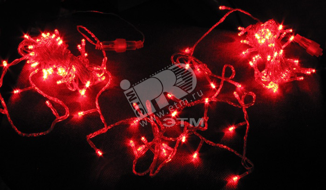 Электрогирлянда наружная 120 LED 12 м красная
