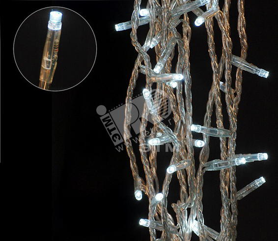 Электрогирлянда наружная 120 LED 12 м желтая