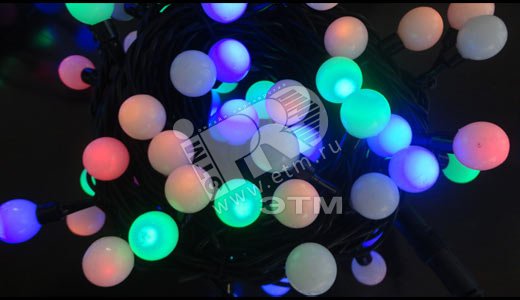 Электрогирлянда Жемчужные шарики 80LED зеленая 4610003325008 JazzWay