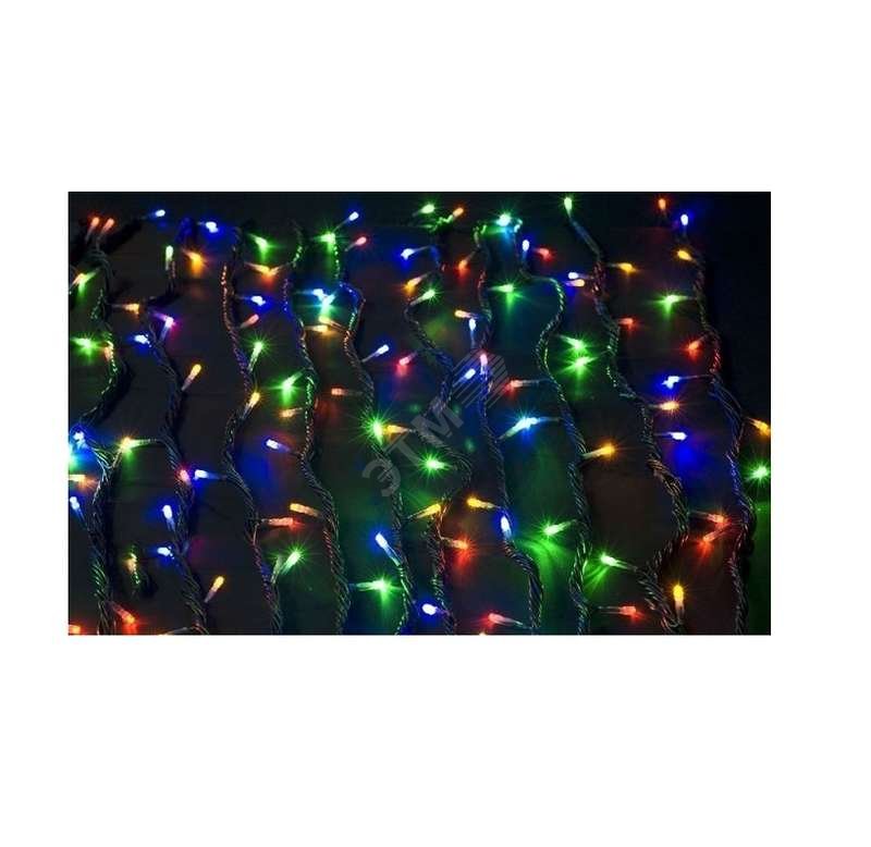 Электрогирлянда занавес,110Х150, 250 разноцветных светодиодов, 8режимов, IP20, LDCL250C-M