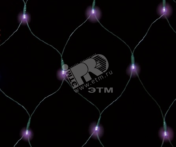 Электрогирлянда Занавес LDCL368-V-E 150x150 368L LED. фиолетовый