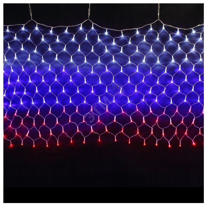 Гирлянда-сетка Триколор 150х90см, 240 LED, IP20, NTLD240-RT