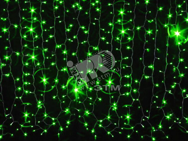 Световой занавес 625LED 2.5х1.5м уличный зеленый 4607144111560 JazzWay