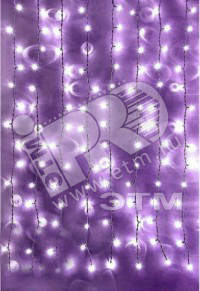 Электрогирлянда Занавес 625 LED 2.5х1.5 м фиолетовая