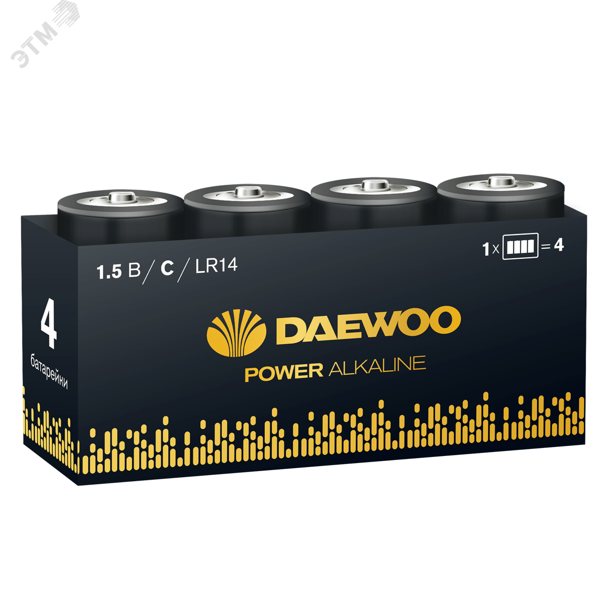 Элемент питания LR14 DAEWOO Power Alkaline,  упаковка 4 шт. 5046566 JazzWay