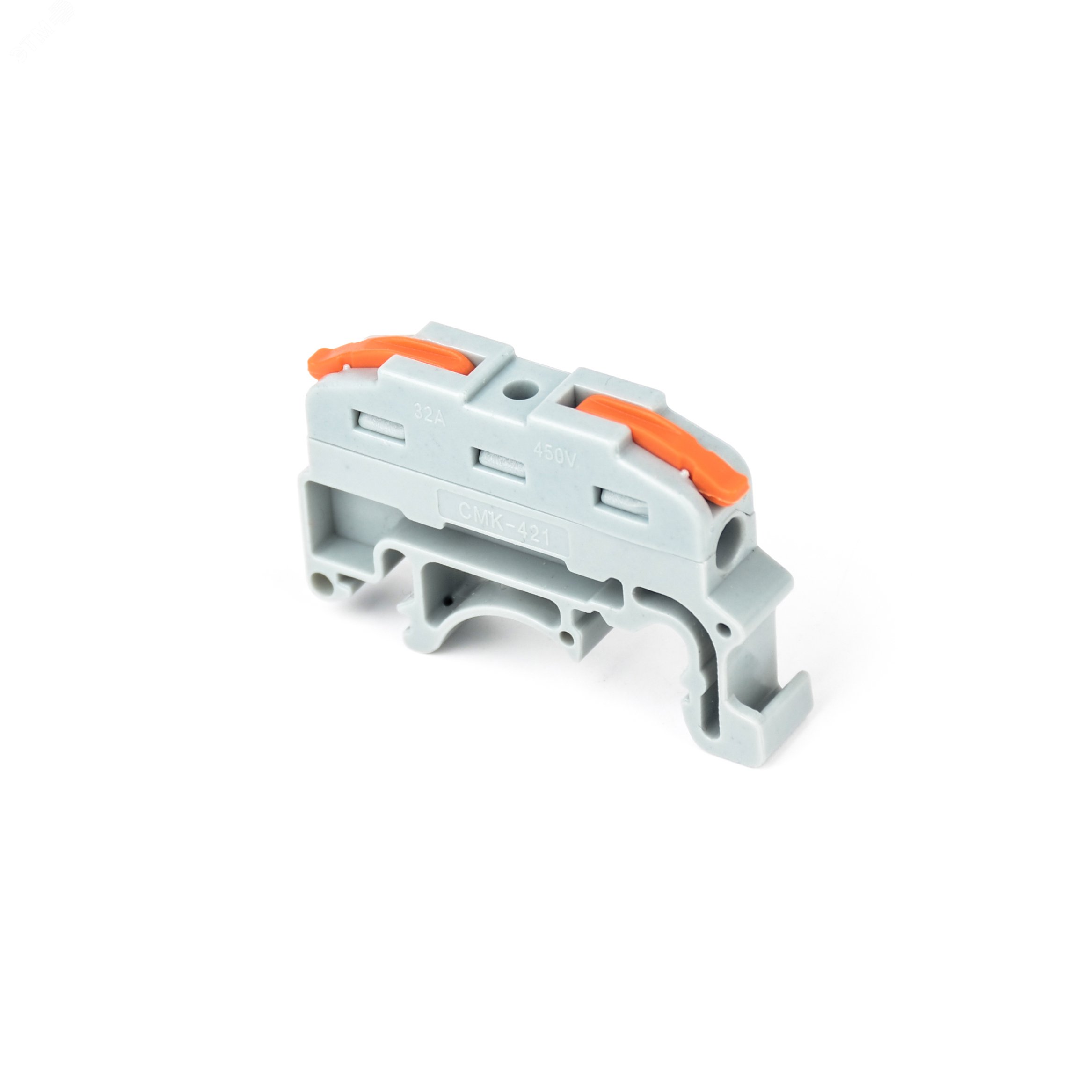 Изображение товара Клеммы СМК монтажные многоразовые проходные PTC-1P 4211 DIN 450V на DIN-РЕЙКУ 32A 0.08-2.5(4.0)mm2 / 25 шт./ Jazzway (шт)