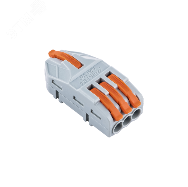 Изображение товара Клеммы СМК монтажные многоразовые проходные PTC-1P 4213 450V 32A 0.08-2.5(4.0)mm2 / 20 шт./ Jazzway (шт) Изображение товара Клеммы СМК монтажные многоразовые проходные PTC-1P 4213 450V 32A 0.08-2.5(4.0)mm2 / 20 шт./ Jazzway (шт)
