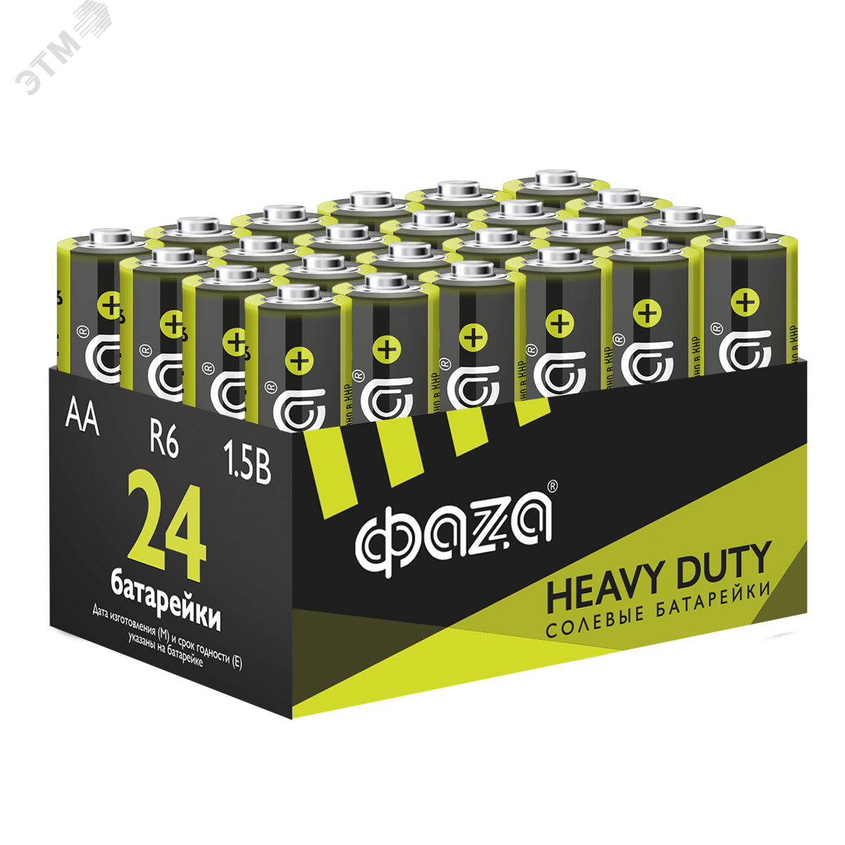 Изображение товара Элементы питания солевые R 6 (AA) ФАZА Heavy Duty (шт)