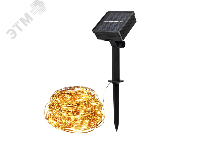 Изображение товара Солнечная светодиодная гирлянда JazzWay SLR-G03-100Y 100 LED желтая