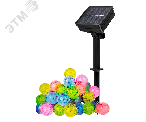 Изображение товара Солнечная светодиодная гирлянда шарики 30м мультицв (JazzWay SLR-G05-30M)