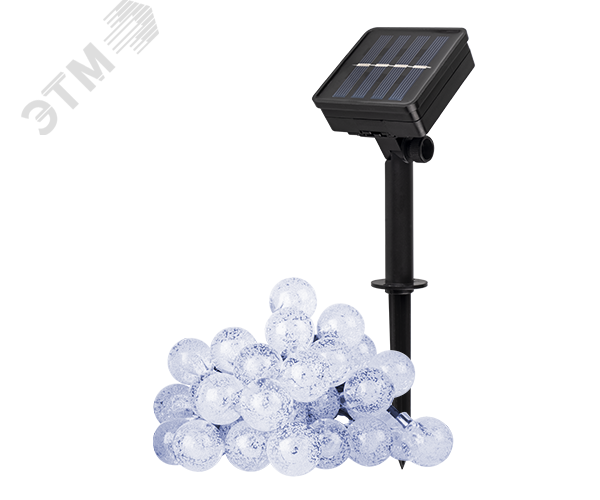 Изображение товара Солнечная светодиодная гирлянда SLR-G05-30W шарики хол. белый с 8 режимами работы