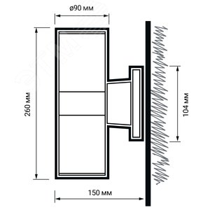 Светильник светодиодный PWL-26090/30D 2x5w архитектурный IP65 6500К черный - фото 6