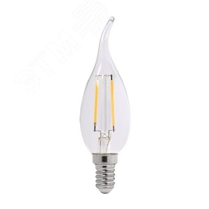 Лампа светодиодная LED 4Вт E14 360Лм 230В/50Гц теплыйпрозрачная свеча на ветру 1028013 JazzWay