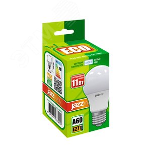Лампа светодиодная LED 11w E27 белый матовый груша 1033215 JazzWay - 2