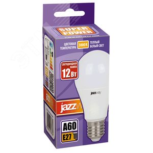 Лампа светодиодная LED 12Вт E27 230V/50Hz теплый матовая груша 1033703 JazzWay - 2