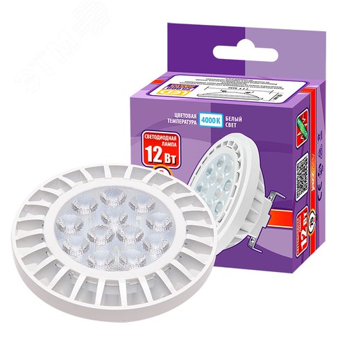Лампа светодиодная PLED -AR111 12w 4000K 800Лм G53 230/50 - фото 3