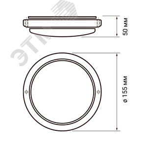 Светильник пылевлагозащищенный PBH-PC2-RA 8W 500Lm 4000K белый AC 230V/50Hz - фото 4