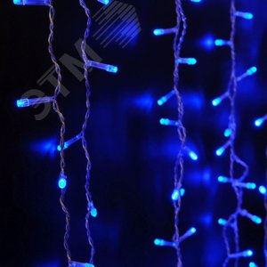 Гирлянда Занавес световой 625LED 2.5х1.5м уличный синий - фото 1