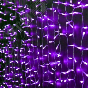 Гирлянда Световой занавес 625 LED 1.5х2.5 IP65 фиолетовая - фото 1