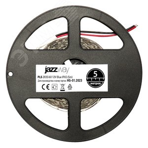 Лента светодиодная 6Вт/м 12В синий IP65 60 LED/м 5м - фото 3