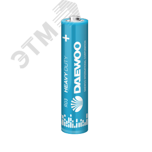 Элемент питания LR03 (AAА) DAEWOO солевая Heavy Duty, блистер 4 шт. - фото 2