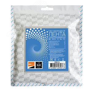 Лента светодиодная 7.2Вт/м 12В  синий IP65 30 LED/м 5м - фото 2