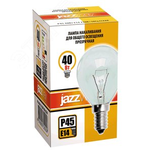 Лампа накаливания P45 240V 40W E14 clear 3320256 JazzWay - 2