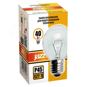 Лампа накаливания P45 240V 40W E27 clear 3320263 JazzWay - 2