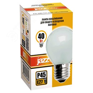 Лампа накаливания P45 240V 40W E27 frosted 3320300 JazzWay - 2