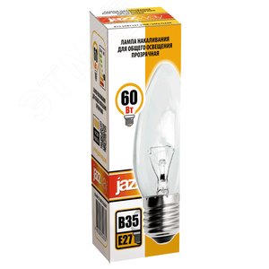 Лампа накаливания B35 240V 60W E27 clear 3320331 JazzWay - 2