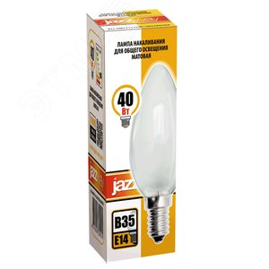 Лампа накаливания B35 240V 40W E14 frosted 3320515 JazzWay - 2