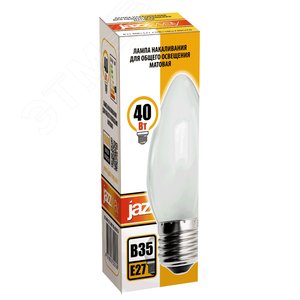 Лампа накаливания B35 240V 40W E27 frosted 3320560 JazzWay - 2
