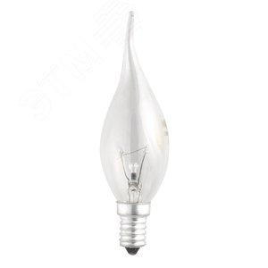 Лампа накаливания CT35 40W E14 clear (свеча на ветру) 3321451 JazzWay