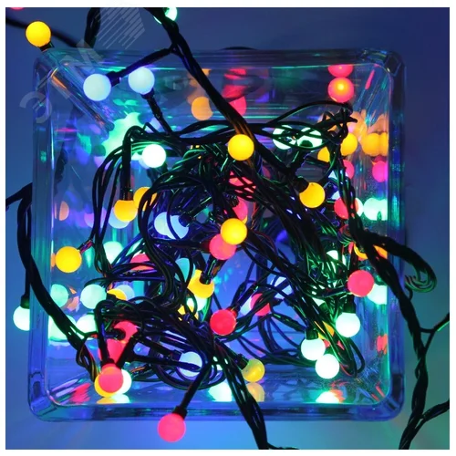 Электрогирлянда Жемчужные шарики 48LED синяя - фото 2