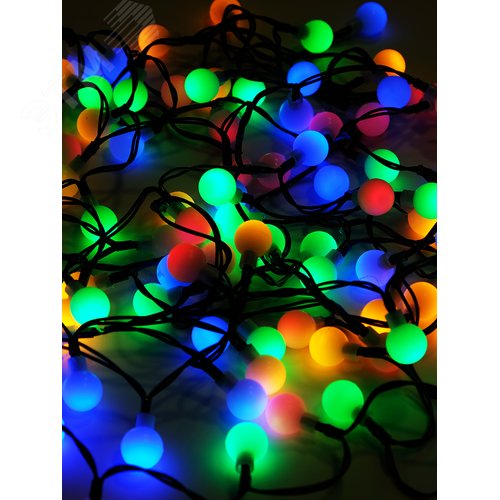 Электрогирлянда Жемчужные шарики 80LED зеленая - фото 3