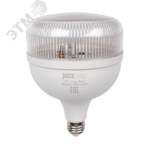 Изображение товара Лампа светодиодная LED 36Вт T150 Е27 фитолампа для растений прозрачная 5050389 JazzWay (шт)