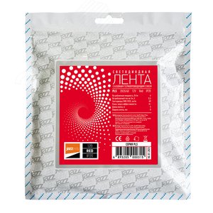 Лента светодиодная 6Вт/м 12В красный IP20 60 LED/м 5м - фото 2